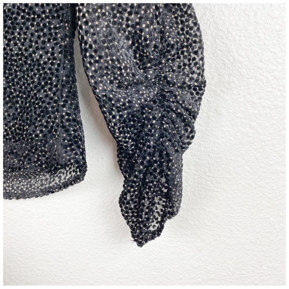 ASTR The Label‎ Label Florence Top in Black Velvet Dot Size XS - Picture 7 of 11